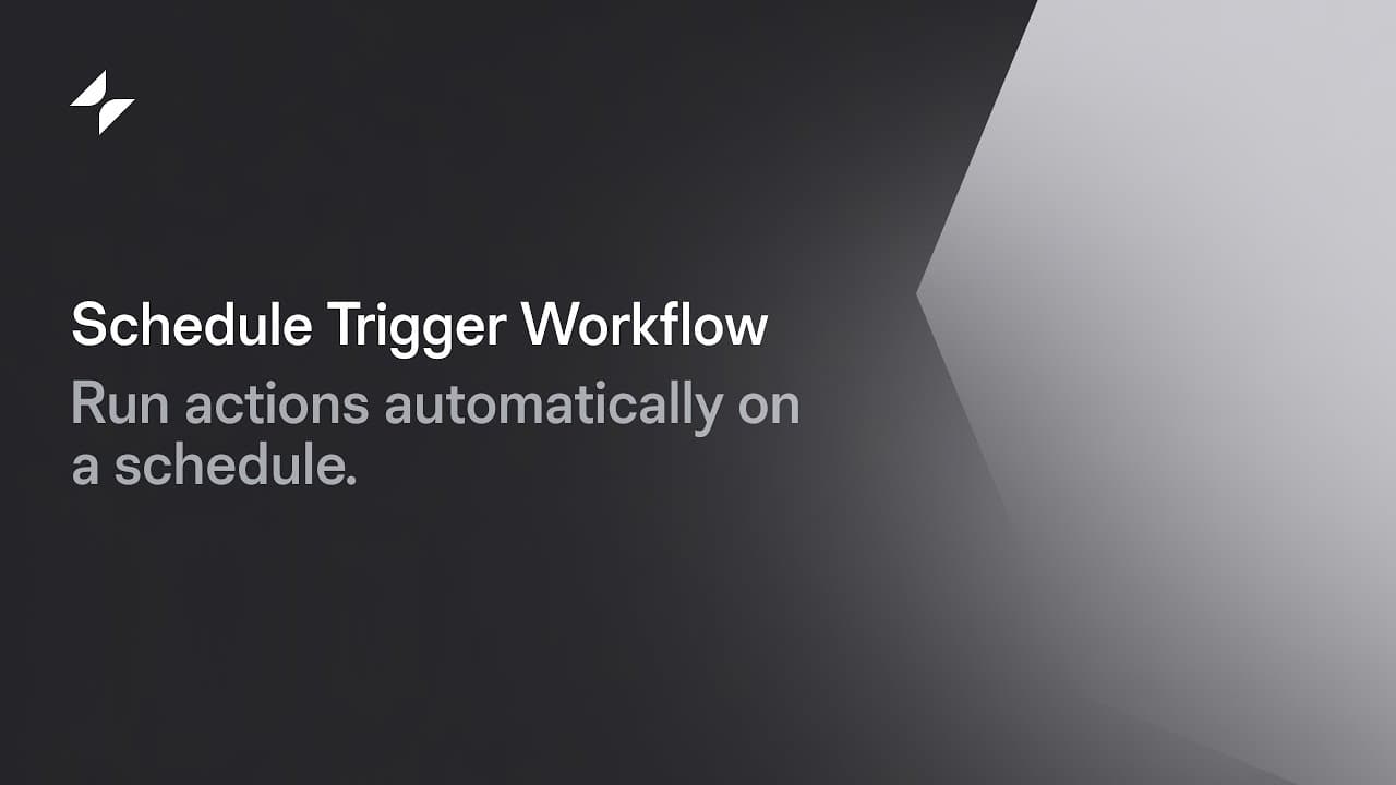 Schedule Trigger Video